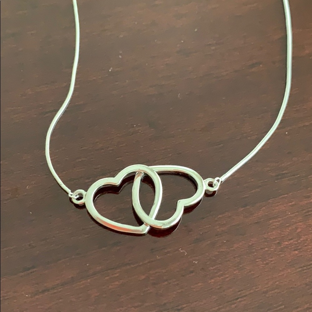 🤍🤍 17" Linked Sterling Heart Necklace - Picture 2 of 6